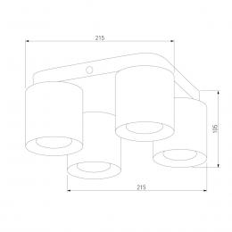 Потолочная люстра TK Lighting 3408 Vico White  - 2 купить